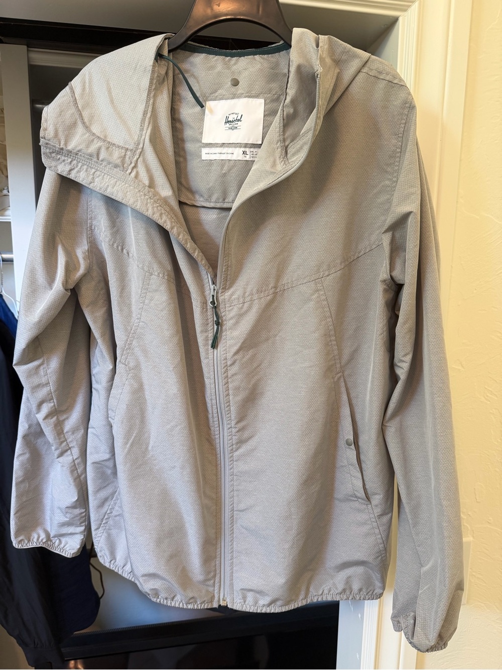 Herschel Supply Company Light Gray Hooded Raincoat